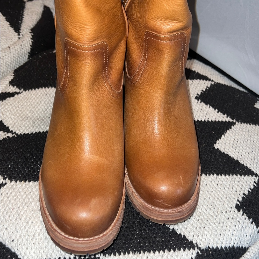Cleo +Wolf Women's Tan scout Leather Boots - Picture 2 of 7